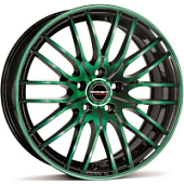 8Jx17 ET48 5x112 D72.6 цвет Black Green Glossy | Шиномонтаж | Доставка по Петербургу, России | 974-98-76.ru